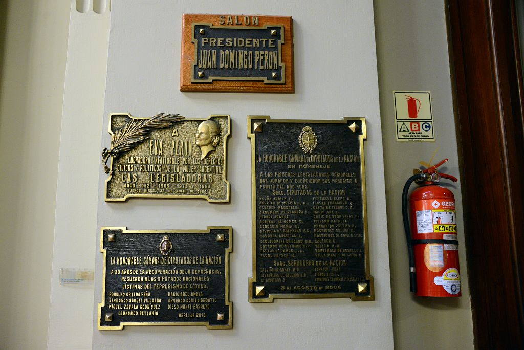 22 Plaques In Salon de los Pasos Perdidos National Congress Tour Buenos Aires